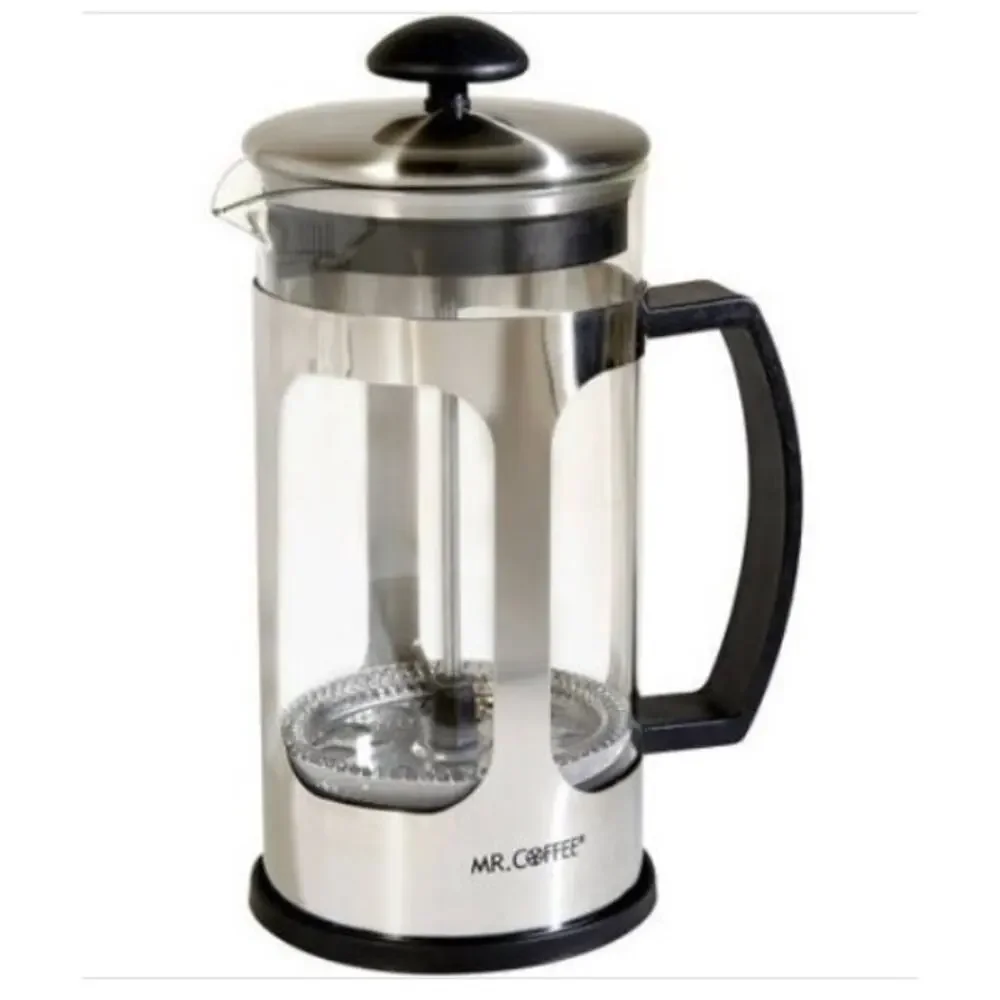 Mr. Coffee 38 Ounce French Press Coffee Press 1.2 Qt Stainless Steel New in Box